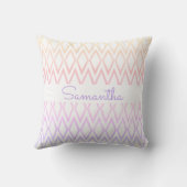 Pastel Diamond Muster Pillow Personalisiert Girls Kissen (Rückseite)