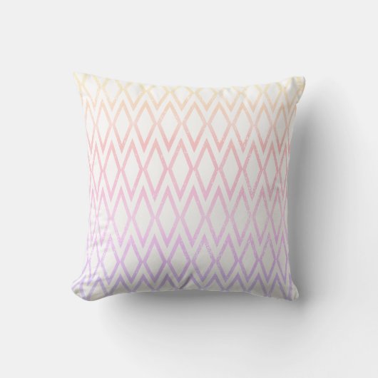 Pastel Diamond Muster Pillow Personalisiert Girls Kissen (Vorderseite)