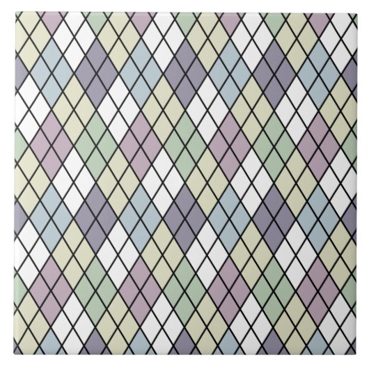 Pastel Diamonds Fliese (Vorderseite)
