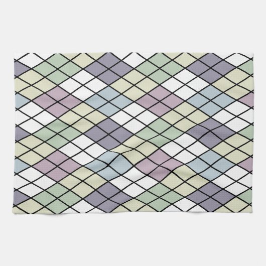 Pastel Diamonds Geschirrtuch (Horizontal)