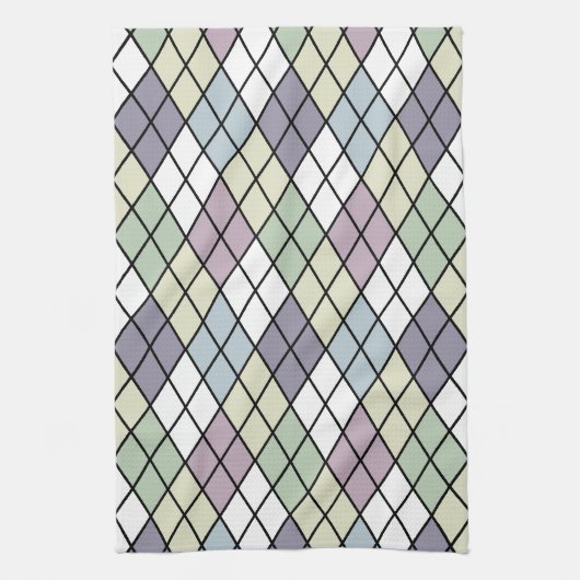 Pastel Diamonds Geschirrtuch (Vertikal)