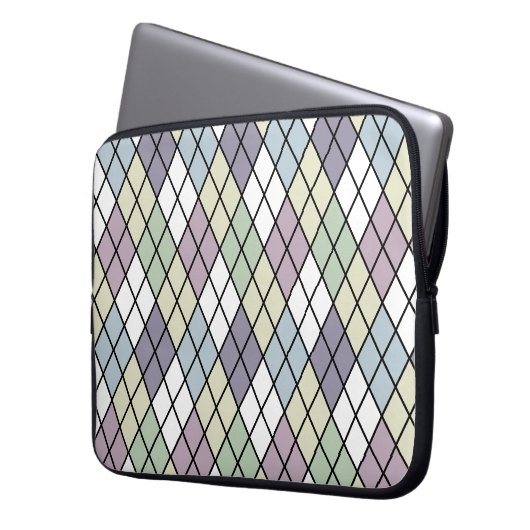 Pastel Diamonds Laptopschutzhülle (Vorderseite Links)