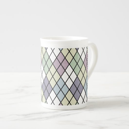 Pastel Diamonds Porzellantasse (Vorderseite Rechts)