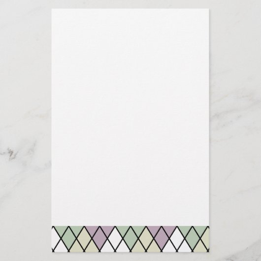 Pastel Diamonds Raute Briefpapier (Vorderseite)