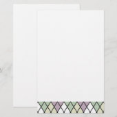 Pastel Diamonds Raute Briefpapier (Vorne/Hinten)