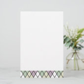 Pastel Diamonds Raute Briefpapier (Stehend Vorderseite)