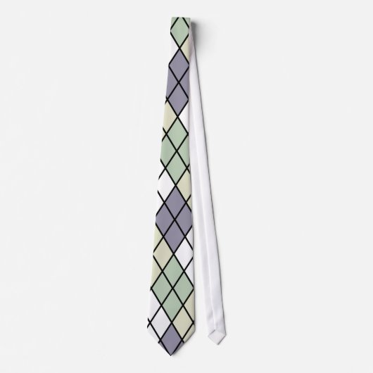 Pastel Diamonds Raute Krawatte (Vorderseite)