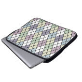 Pastel Diamonds Raute Laptopschutzhülle (Vorne Knopf)