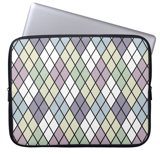 Pastel Diamonds Raute Laptopschutzhülle (Vorderseite)