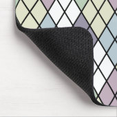 Pastel Diamonds Raute Mousepad (Ecke)