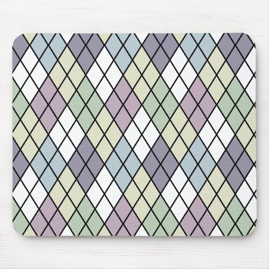 Pastel Diamonds Raute Mousepad (Vorne)