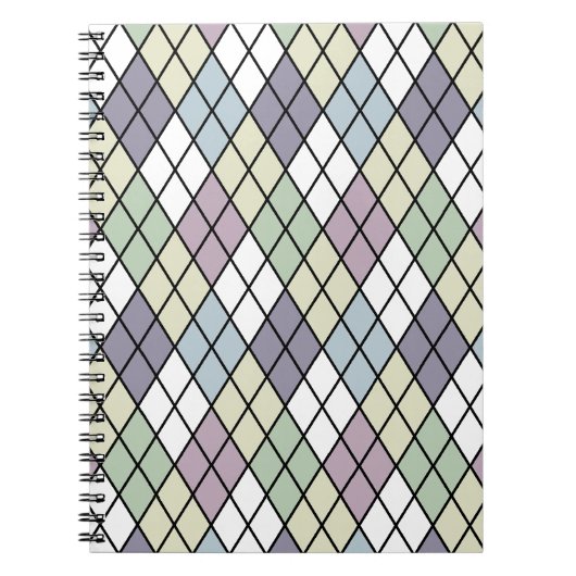 Pastel Diamonds Raute Notizblock (Vorderseite)