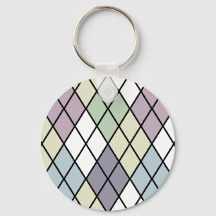 Pastel Diamonds Raute Schlüsselanhänger