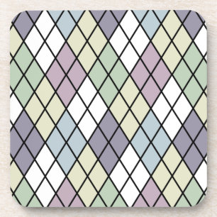 Pastel Diamonds Raute Untersetzer