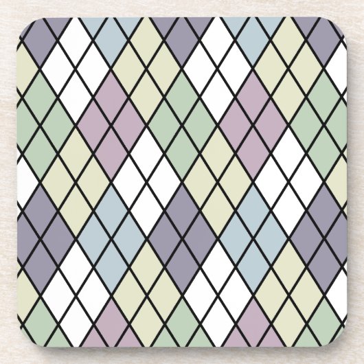 Pastel Diamonds Raute Untersetzer (Vorderseite)