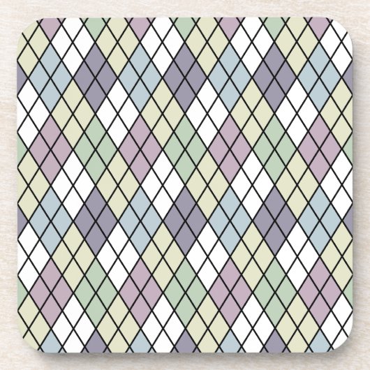 Pastel Diamonds Untersetzer (Vorderseite)