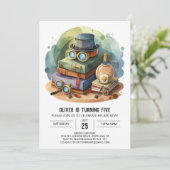 Pastel Digital Detection Geburtstag Einladung (Stehend Vorderseite)