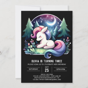 Pastel Digital Horse Geburtstag Einladung