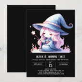 Pastel Digital Wizard Geburtstag Einladung (Vorne/Hinten)