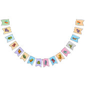 Pastel Dino Birthday Bunting Wimpelkette (Alle)