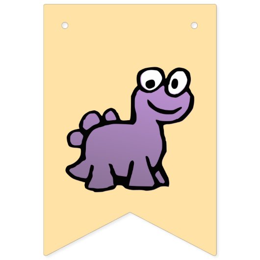 Pastel Dino Birthday Bunting Wimpelkette (Zweite Fahne)