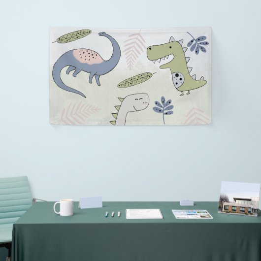 Pastel Dinosaur Banner (Messeveranstaltung)