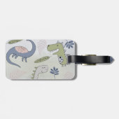 Pastel Dinosaur Gepäckanhänger (Rückseite horizontal)