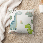 Pastel Dinosaur Kissen (Decke)