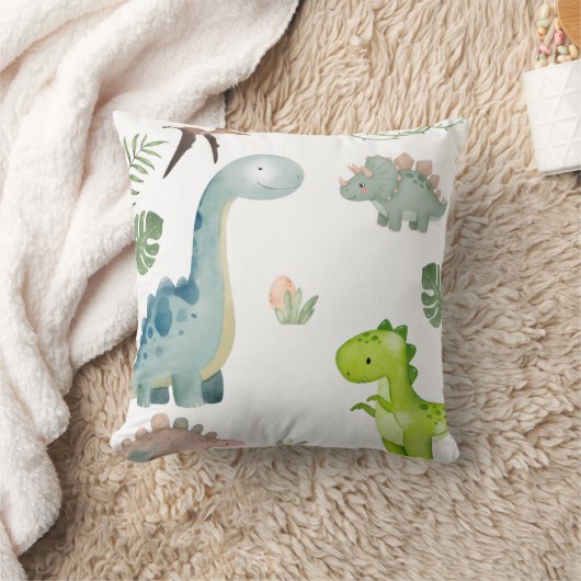 Pastel Dinosaur Kissen (Decke)