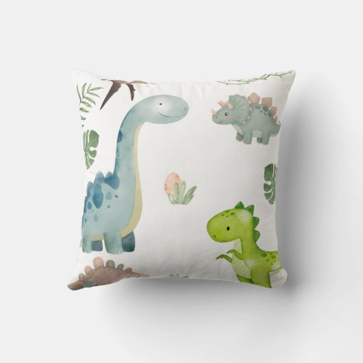 Pastel Dinosaur Kissen (Rückseite)