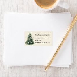 Pastel Disco Ball Ornament Christmas Tree Custom  Adressaufkleber