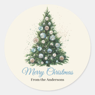 Pastel Disco-Kugel-Weihnachtsbaum-Ornament Benutze Runder Aufkleber