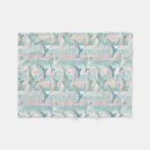 Pastel Dolphin Pattern Fleecedecke (Vorderseite (Horizontal))