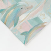 Pastel Dolphin Pattern Fleecedecke (Ecke)