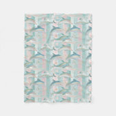 Pastel Dolphin Pattern Fleecedecke (Vorderseite)
