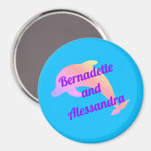 Pastel Dolphin Personalisiert Stateroom Door Marke Magnet (Vorderseite/Rückseite)