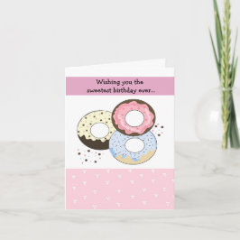 Pastel Donut Birthday Design Karte