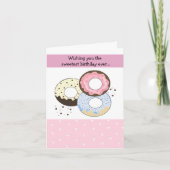 Pastel Donut Birthday Design Karte (Vorderseite)