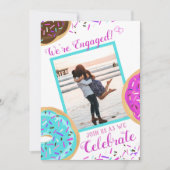 Pastel Donut Engagement Party Einladung (Vorderseite)