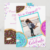 Pastel Donut Engagement Party Einladung (Vorne/Hinten)