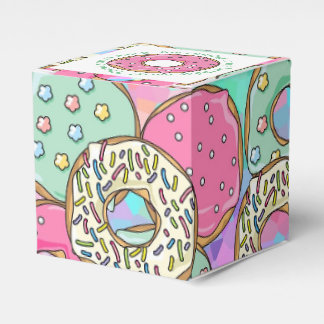 Pastel Donuts Geburtstagsparty Thema Geschenkschachtel