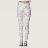 Pastel Dots Un-Perfect Pattern Leggings (Vorderseite)