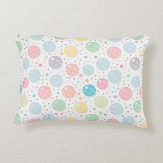 Pastel Dots Unperfektes Muster Dekokissen (Rückseite)