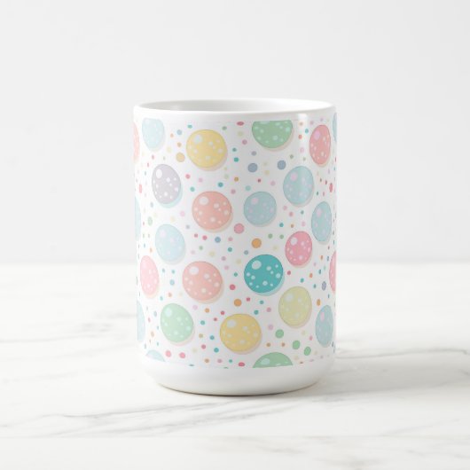 Pastel Dots Unperfektes Muster Kaffeetasse (Mittel)