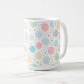 Pastel Dots Unperfektes Muster Kaffeetasse (VorderseiteRechts)