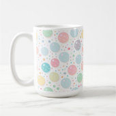 Pastel Dots Unperfektes Muster Kaffeetasse (Links)