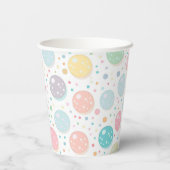 Pastel Dots Unperfektes Muster Pappbecher (Rückseite)