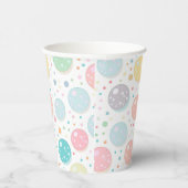 Pastel Dots Unperfektes Muster Pappbecher (Rechts)