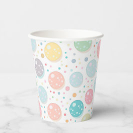 Pastel Dots Unperfektes Muster Pappbecher