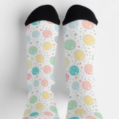 Pastel Dots Unperfektes Muster Socken (Oben)
